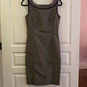 Laurél black & grey dress with sequin belt